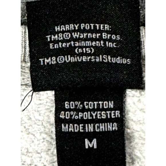 Harry Potter Hufflepuff Size Mediun Sweatshirt Grey Ore-owned - Picture 6 of 9